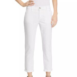 219$ AG Caden Straight Leg Ankle Cropped Trousers Pants Women's Size 25 White